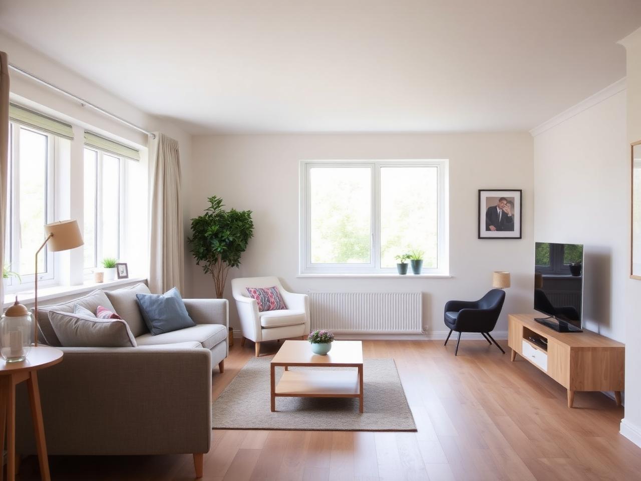 Interior of a modern supported-living apartment